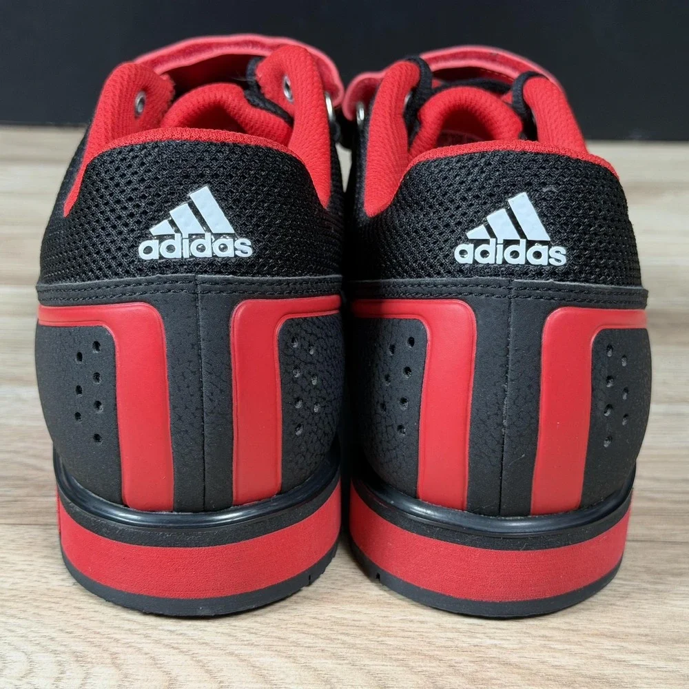 Adidas Powerlift 2 Shoes Men Size 11 Black Red Training Weightlifting Gym Q33821